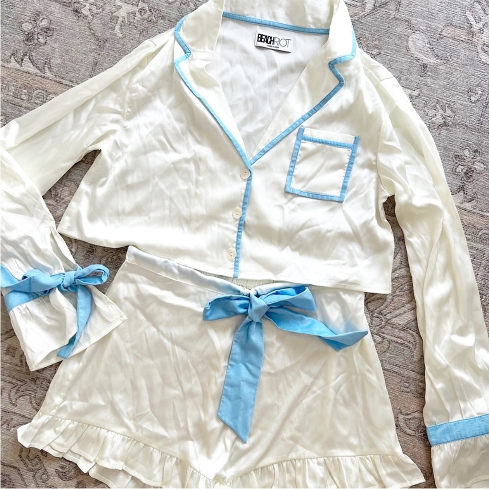 Beach Riot crop top pajama set